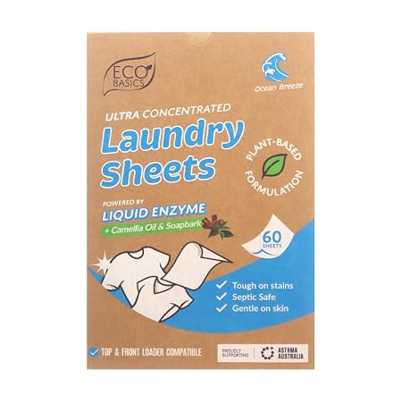 Eco Basics Laundry Sheets - Ocean Breeze (60 Sheets)