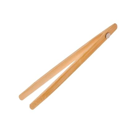 BAMBOO TOAST TONGS W/MAGNET 20CM