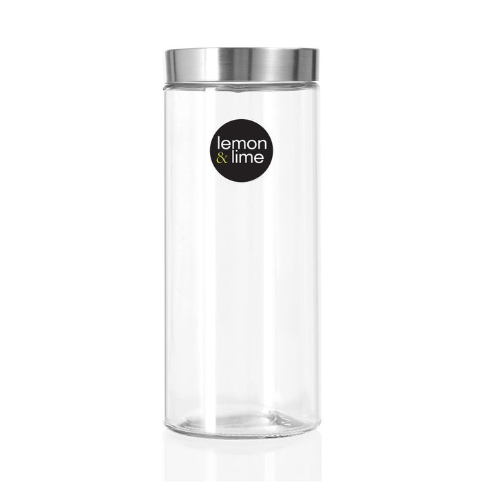Lemon & Lime ALTO GLASS JAR S/STEEL LID 2.2L 27X11CM