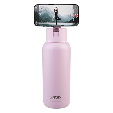 MAG-GRIP CERAMIC LINED S/S T/WALL INS. DRINK BOTTLE 1L PINK LEMONADE
