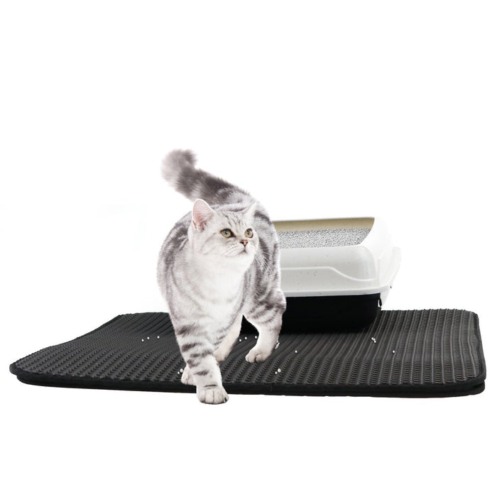 Paws & Claws CAT LITTER TRAP MAT 58X53CM DUAL LAYER