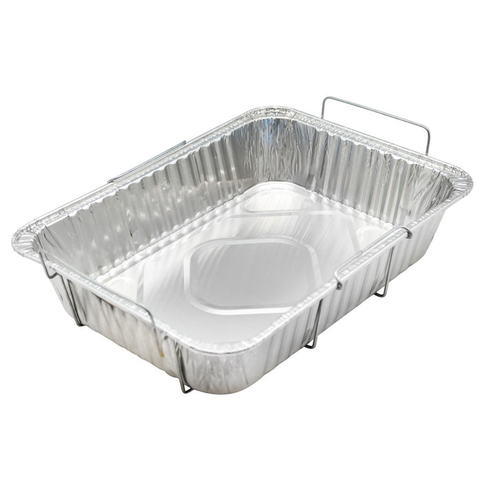 Lemon & Lime FOIL TRAY W/WIRE HANDLES 37X27X7CM SHELF READY PDQ