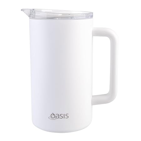 CERAMIC LINED S/S T/WALL INS. WATER PITCHER 1.5L WHITE