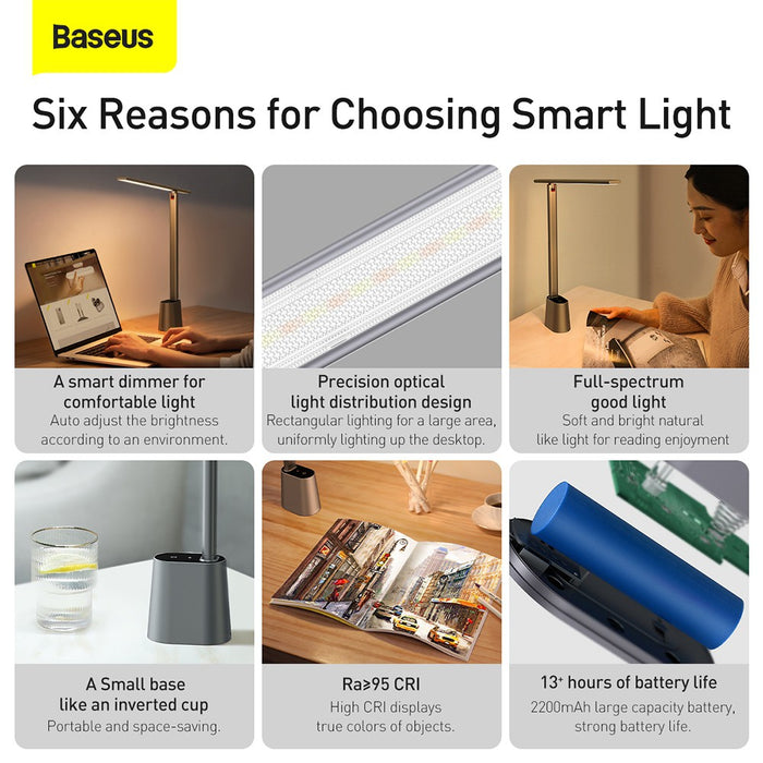 Baseus Smart Eye Series Charging Folding Reading Desk Lamp (Smart Light)