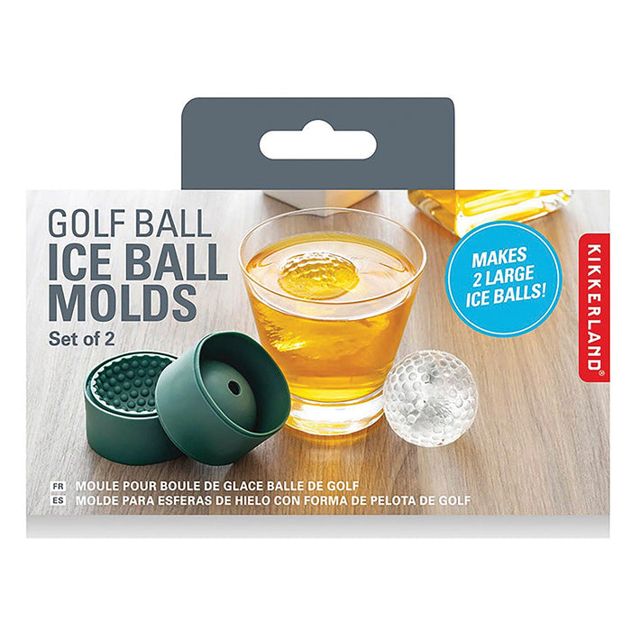 Kikkerland Golf Ball Ice Ball Moulds Green