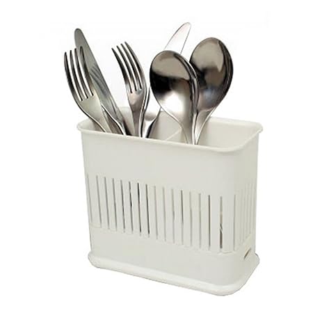 PLASTIC CUTLERY DRAINER WHITE
