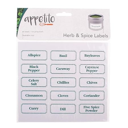 HERB & SPICE LABELS PACK 45