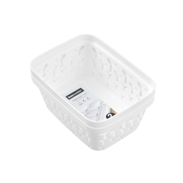 Boxsweden Boxsweden Star Organiser Tray 15.5X11.5X6.5Cm 2Pk White