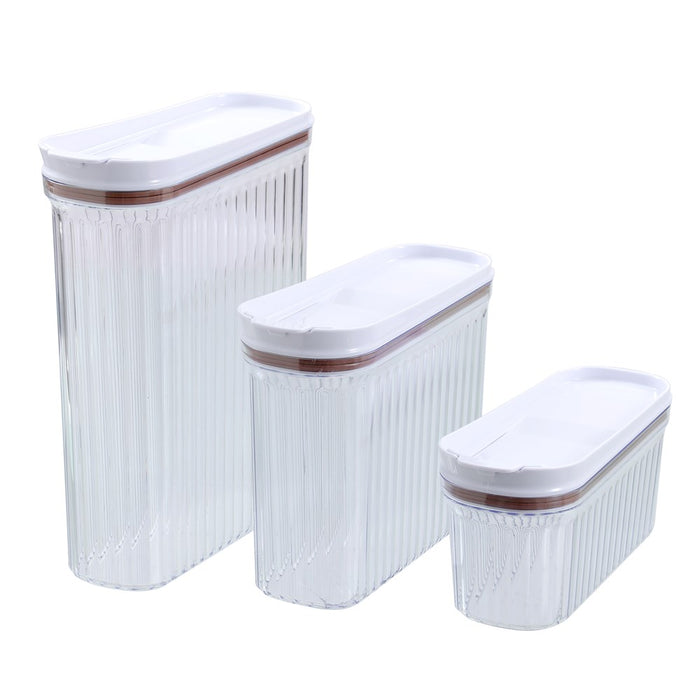 Lemon & Lime CRYSTAL RIBBED FOOD DISPENSING CONTAINER 1.5L 26X10X12.9CM