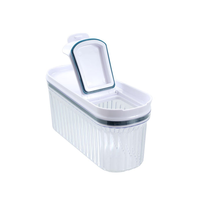 Lemon & Lime CRYSTAL RIBBED FOOD DISPENSING CONTAINER 1.5L 26X10X12.9CM