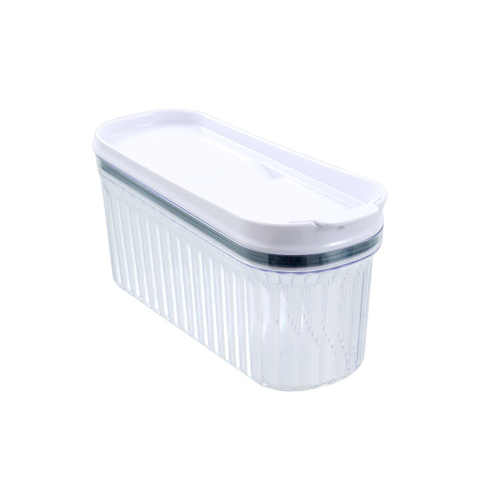 Lemon & Lime CRYSTAL RIBBED FOOD DISPENSING CONTAINER 1.5L 26X10X12.9CM