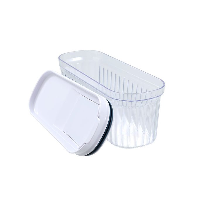 Lemon & Lime CRYSTAL RIBBED FOOD DISPENSING CONTAINER 1.5L 26X10X12.9CM