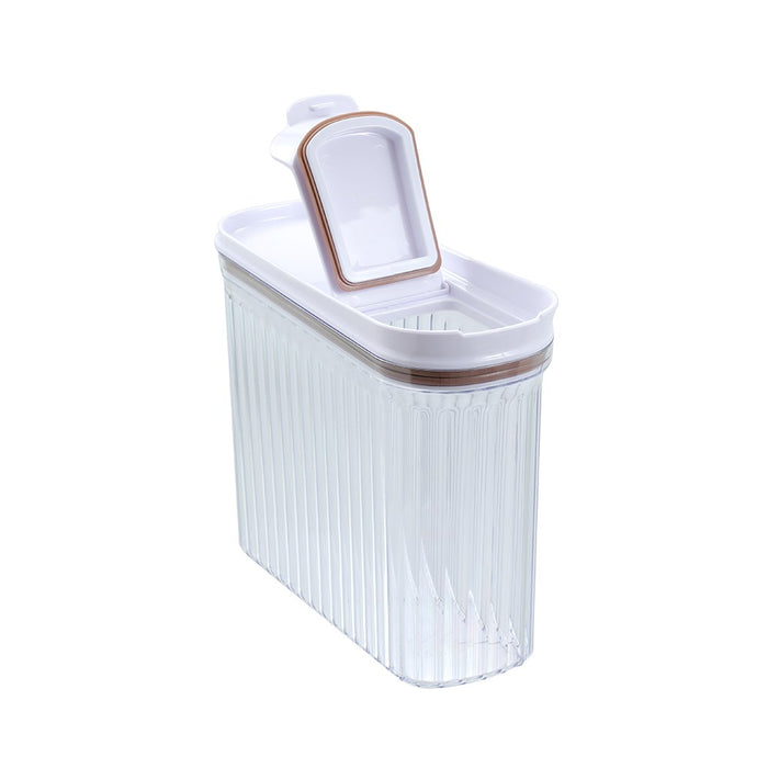 Lemon & Lime CRYSTAL RIBBED FOOD DISPENSING CONTAINER 2.7L 26X10X21CM