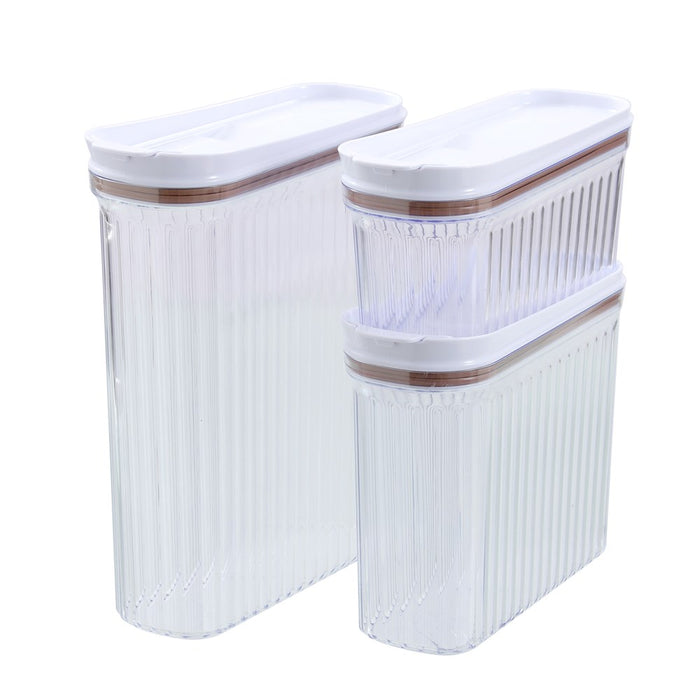 Lemon & Lime CRYSTAL RIBBED FOOD DISPENSING CONTAINER 2.7L 26X10X21CM