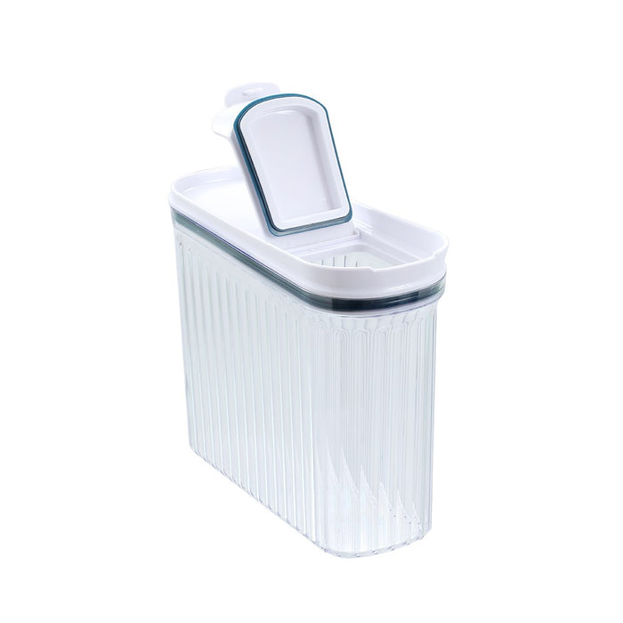 Lemon & Lime CRYSTAL RIBBED FOOD DISPENSING CONTAINER 2.7L 26X10X21CM