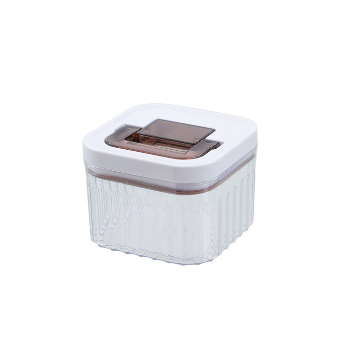 Lemon & Lime CRYSTAL RIBBED FRESH LOCK CONTAINER 350ML 10X10X7.7CM