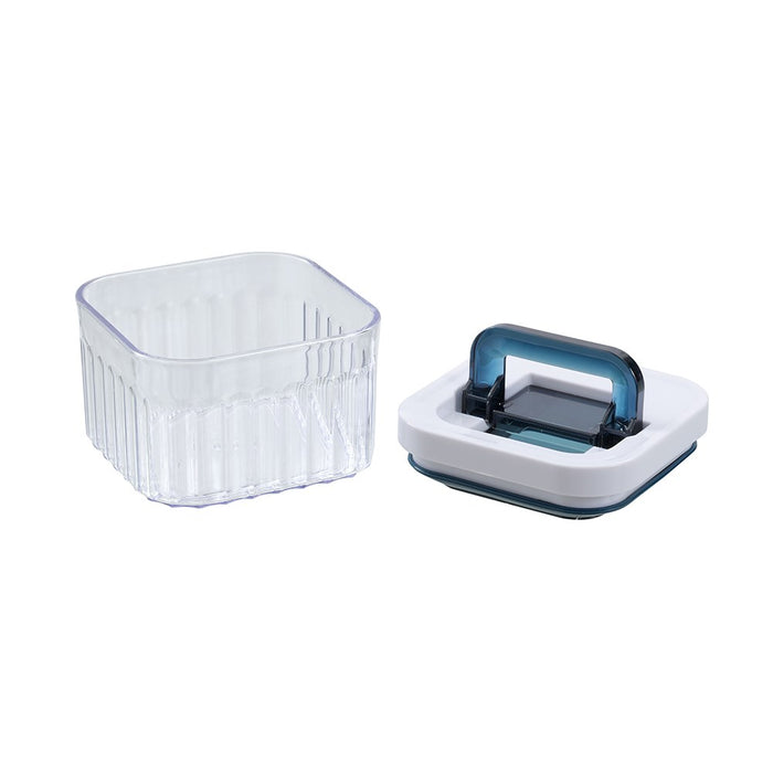 Lemon & Lime CRYSTAL RIBBED FRESH LOCK CONTAINER 350ML 10X10X7.7CM