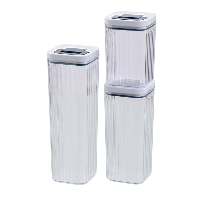 Lemon & Lime CRYSTAL RIBBED FRESH LOCK CONTAINER 950ML 10X10X15.2CM