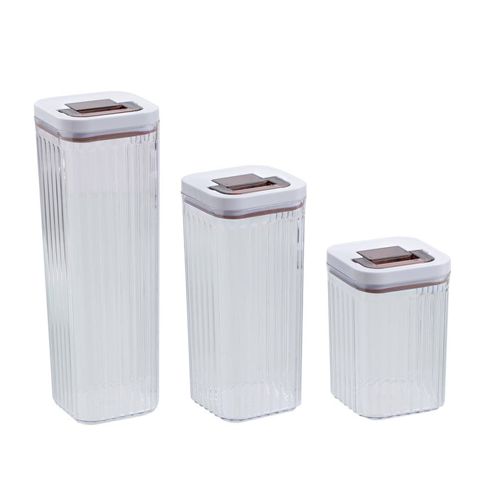 Lemon & Lime CRYSTAL RIBBED FRESH LOCK CONTAINER 1.5L 10X10X22.8CM