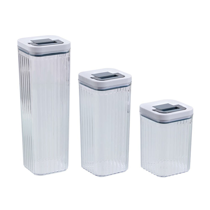 Lemon & Lime CRYSTAL RIBBED FRESH LOCK CONTAINER 2L 10X10X30CM