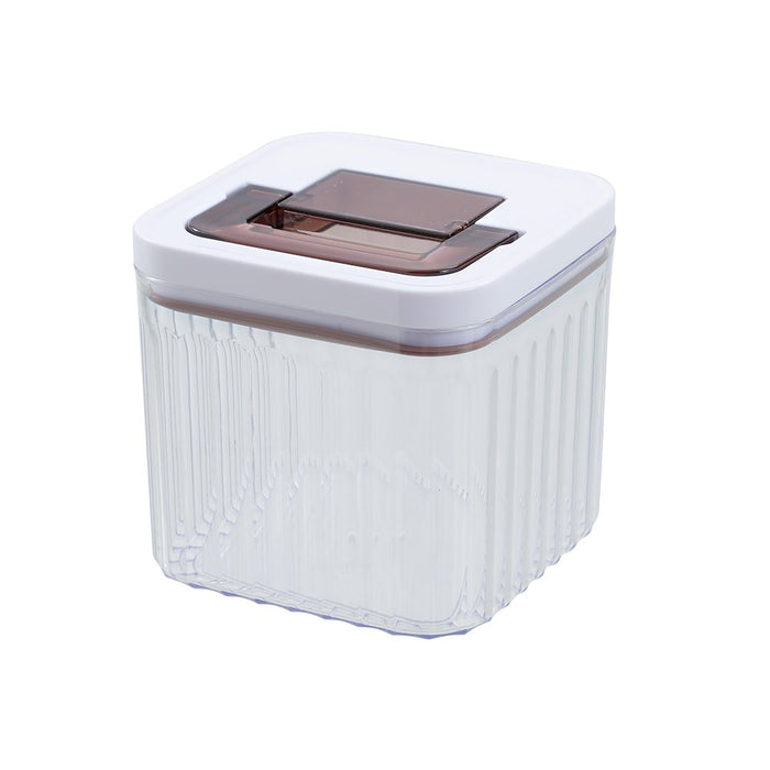 Lemon & Lime CRYSTAL RIBBED FRESH LOCK CONTAINER 1.2L 12.6X12.6X12CM