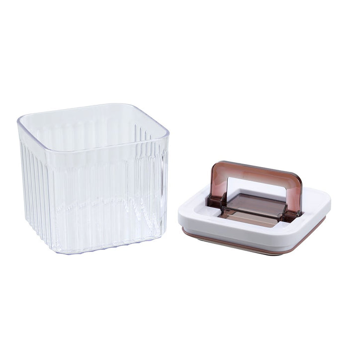 Lemon & Lime CRYSTAL RIBBED FRESH LOCK CONTAINER 1.2L 12.6X12.6X12CM