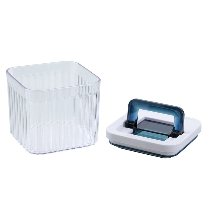 Lemon & Lime CRYSTAL RIBBED FRESH LOCK CONTAINER 1.2L 12.6X12.6X12CM