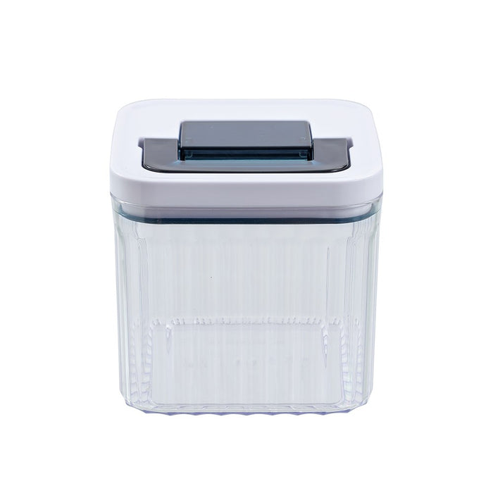 Lemon & Lime CRYSTAL RIBBED FRESH LOCK CONTAINER 1.2L 12.6X12.6X12CM