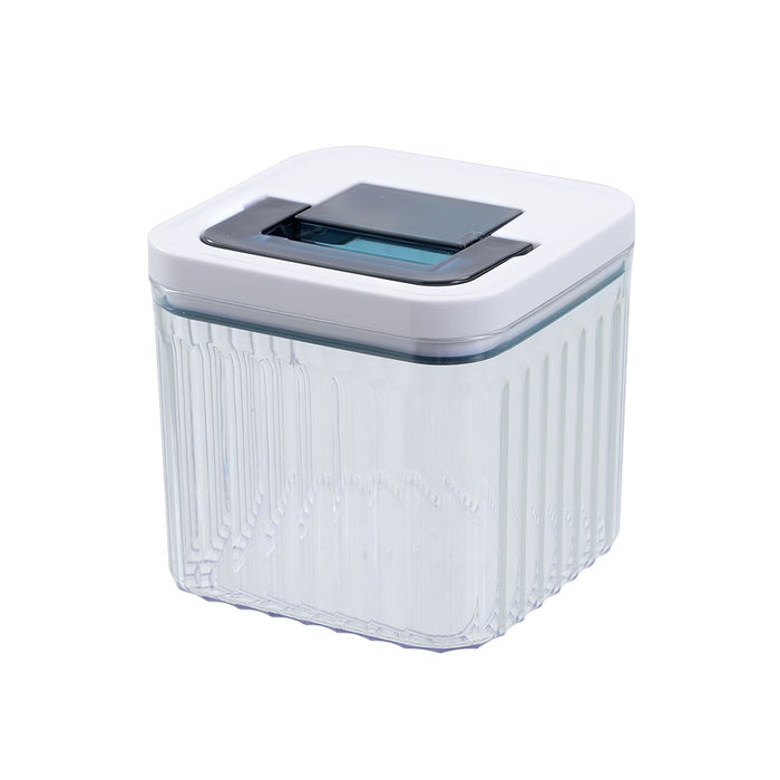 Lemon & Lime CRYSTAL RIBBED FRESH LOCK CONTAINER 1.2L 12.6X12.6X12CM