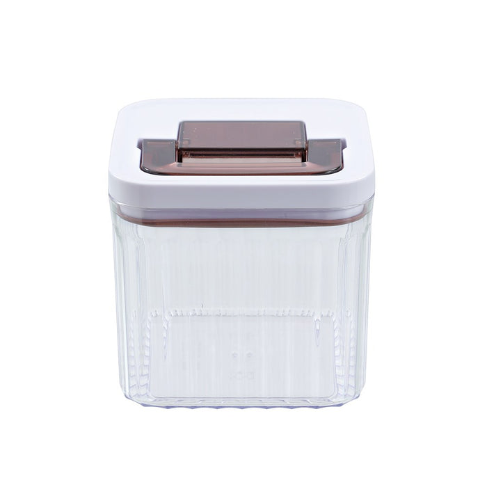 Lemon & Lime CRYSTAL RIBBED FRESH LOCK CONTAINER 1.2L 12.6X12.6X12CM