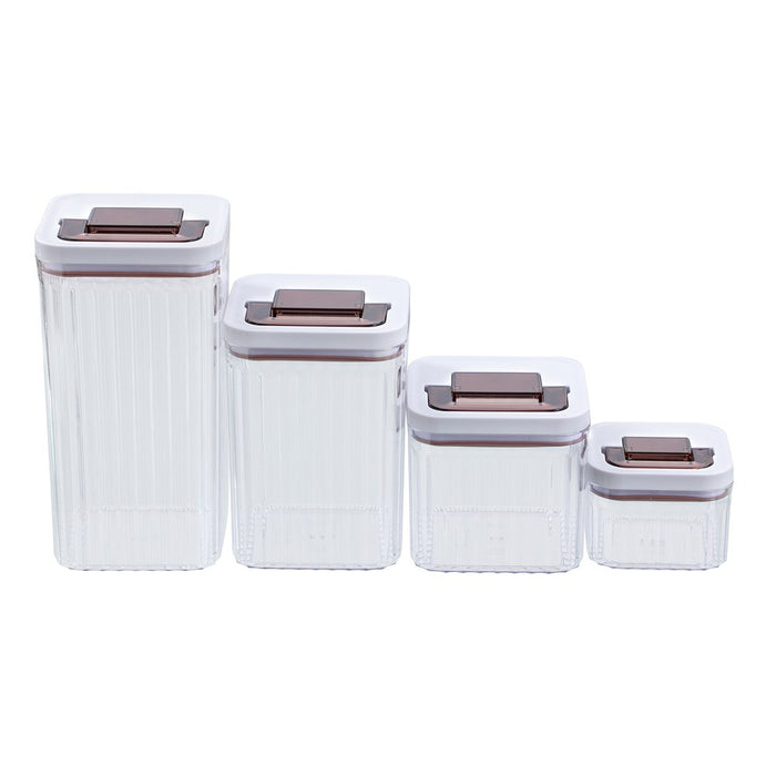 Lemon & Lime CRYSTAL RIBBED FRESH LOCK CONTAINER 1.9L 12.6X12.6X18CM