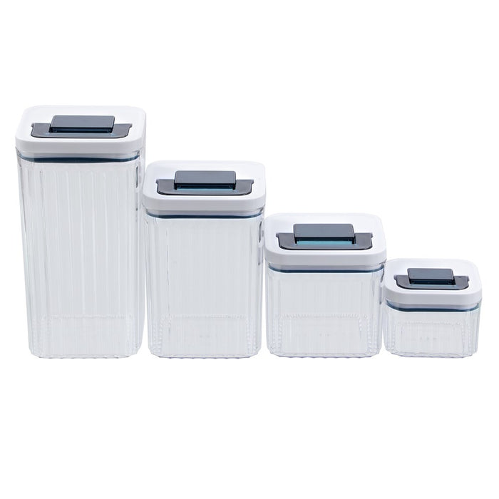 Lemon & Lime CRYSTAL RIBBED FRESH LOCK CONTAINER 1.9L 12.6X12.6X18CM