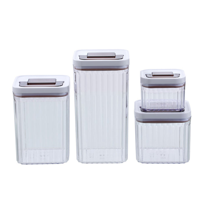 Lemon & Lime CRYSTAL RIBBED FRESH LOCK CONTAINER 1.9L 12.6X12.6X18CM
