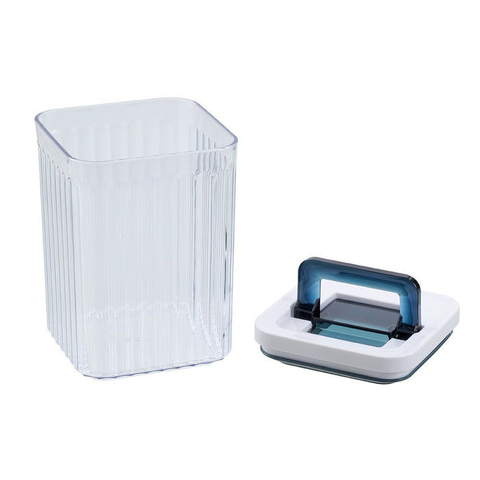 Lemon & Lime CRYSTAL RIBBED FRESH LOCK CONTAINER 1.9L 12.6X12.6X18CM