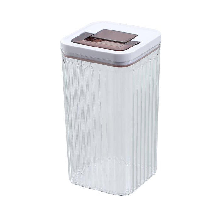 Lemon & Lime CRYSTAL RIBBED FRESH LOCK CONTAINER 2.6L 12.5X12.5X24CM
