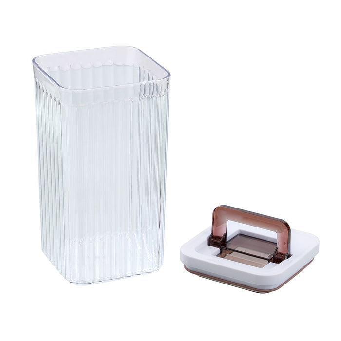 Lemon & Lime CRYSTAL RIBBED FRESH LOCK CONTAINER 2.6L 12.5X12.5X24CM