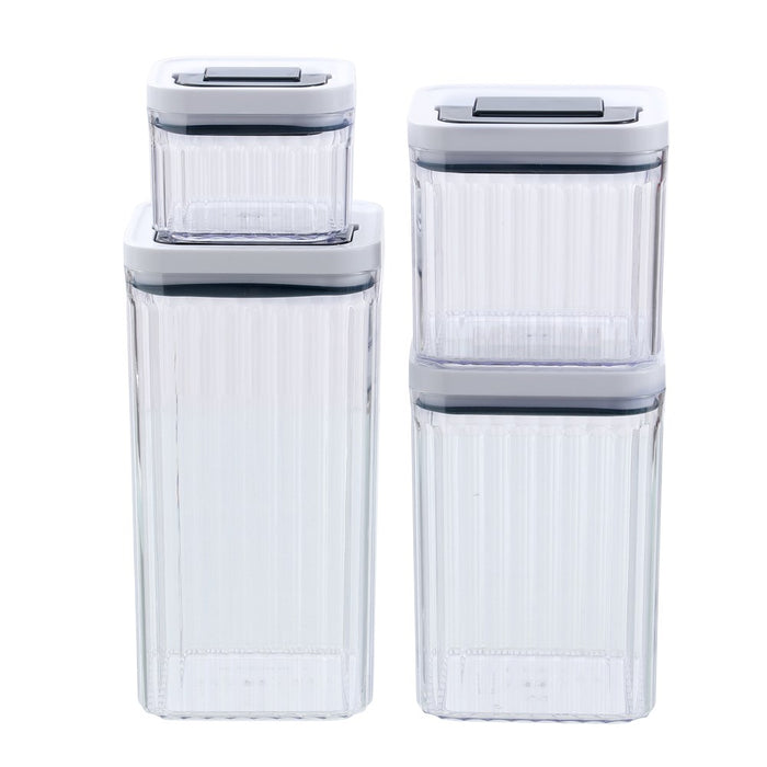 Lemon & Lime CRYSTAL RIBBED FRESH LOCK CONTAINER 2.6L 12.5X12.5X24CM