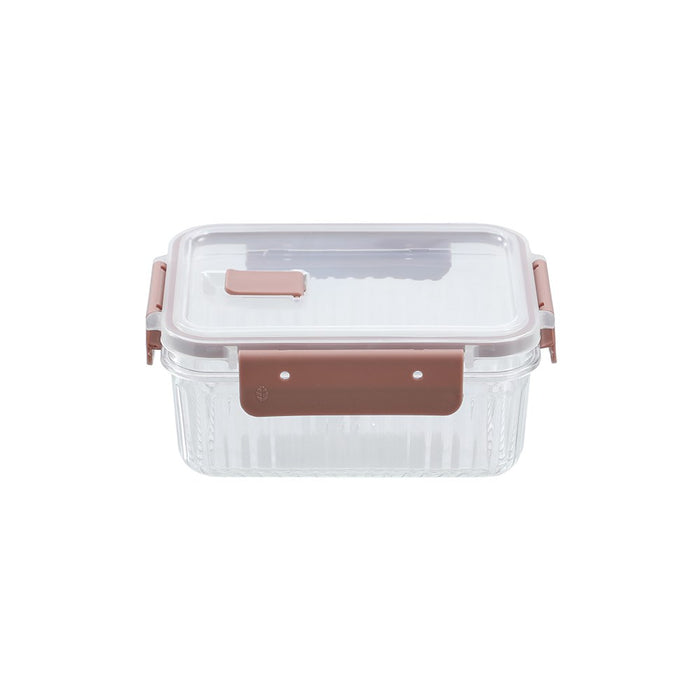 Lemon & Lime CRYSTAL RIBBED FOOD CONTAINER 880ML 17.5X13X7.5CM