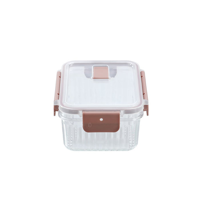 Lemon & Lime CRYSTAL RIBBED FOOD CONTAINER 880ML 17.5X13X7.5CM