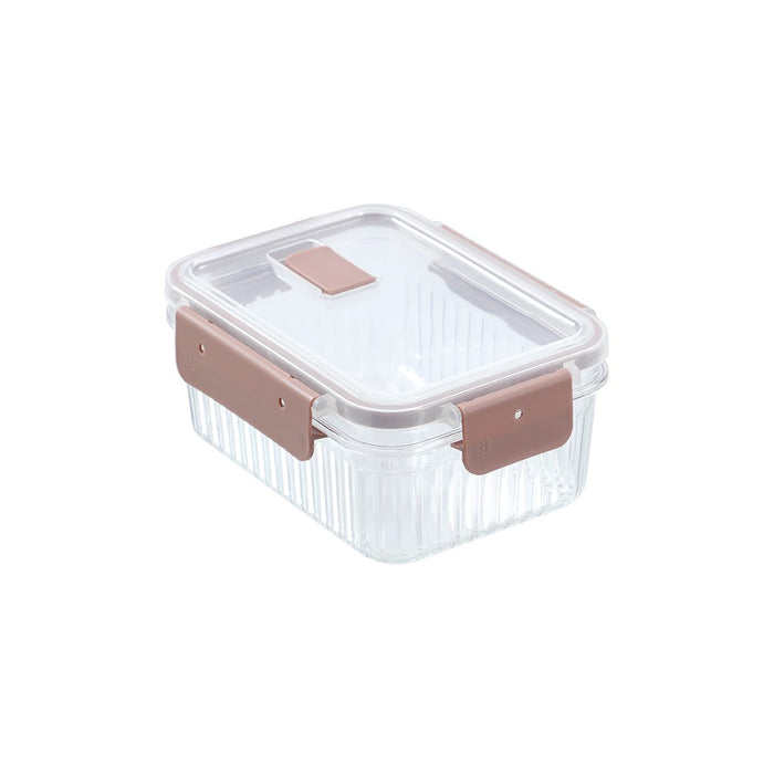 Lemon & Lime CRYSTAL RIBBED FOOD CONTAINER 880ML 17.5X13X7.5CM