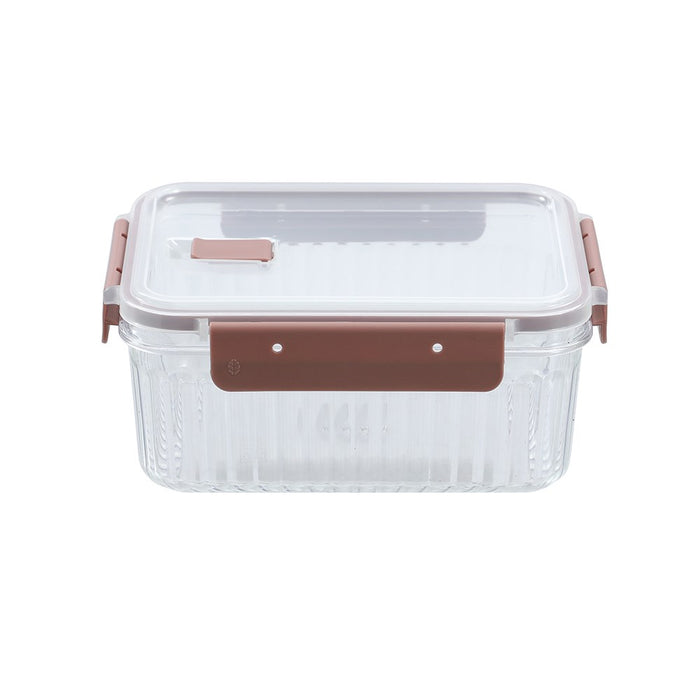Lemon & Lime CRYSTAL RIBBED FOOD CONTAINER 1.7L 21X16X9.3CM