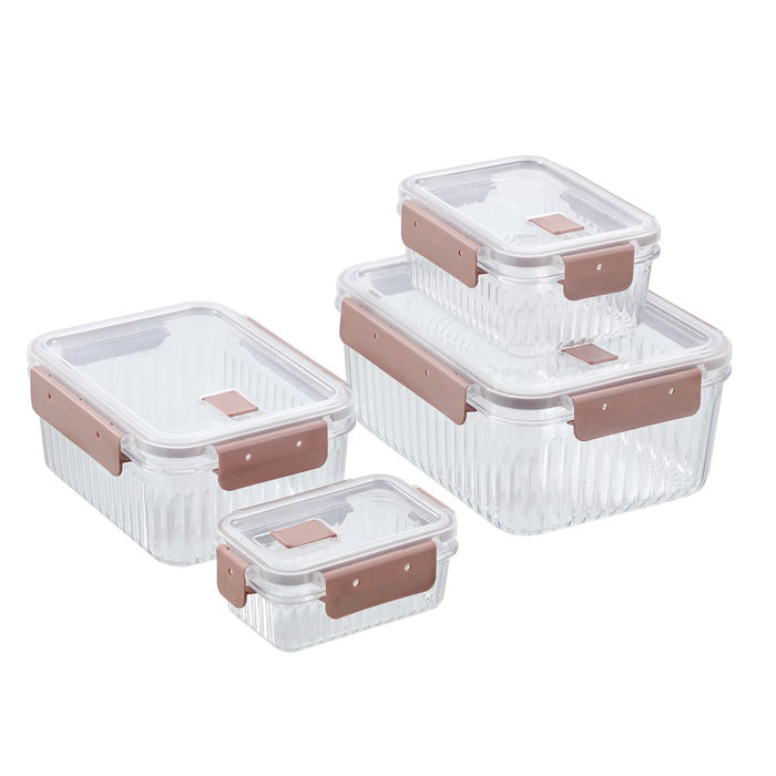 Lemon & Lime CRYSTAL RIBBED FOOD CONTAINER 1.7L 21X16X9.3CM