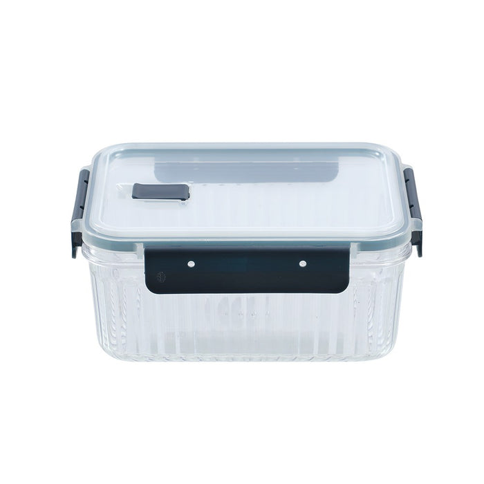 Lemon & Lime CRYSTAL RIBBED FOOD CONTAINER 1.7L 21X16X9.3CM