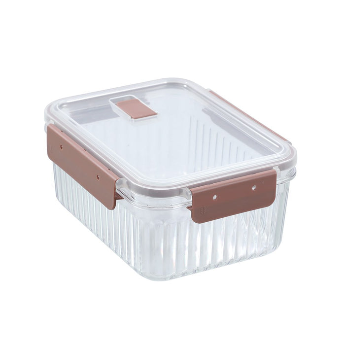 Lemon & Lime CRYSTAL RIBBED FOOD CONTAINER 1.7L 21X16X9.3CM