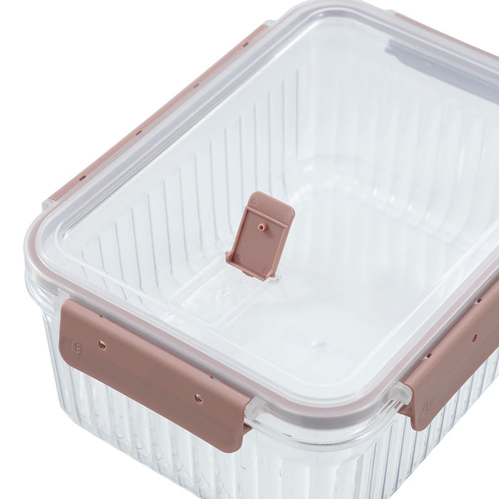 Lemon & Lime CRYSTAL RIBBED FOOD CONTAINER 3.1L 25.1X18.6X11CM