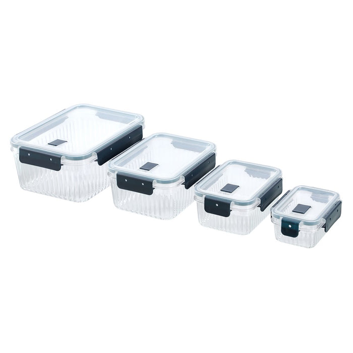 Lemon & Lime CRYSTAL RIBBED FOOD CONTAINER 3.1L 25.1X18.6X11CM