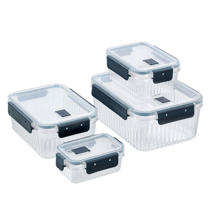 Lemon & Lime CRYSTAL RIBBED FOOD CONTAINER 3.1L 25.1X18.6X11CM