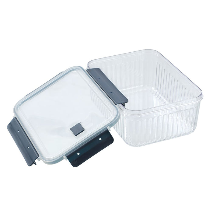 Lemon & Lime CRYSTAL RIBBED FOOD CONTAINER 3.1L 25.1X18.6X11CM