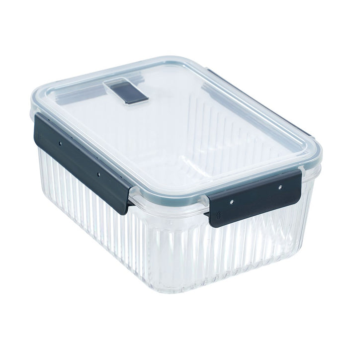 Lemon & Lime CRYSTAL RIBBED FOOD CONTAINER 3.1L 25.1X18.6X11CM