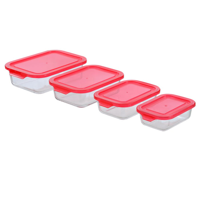 Lemon & Lime YORKSHIRE GLASS RECTANGLE QUICK SEAL CONTAINER 400ML